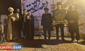 استقبال پرشور باشتیها از پرچم متبرک امام رضا(ع)