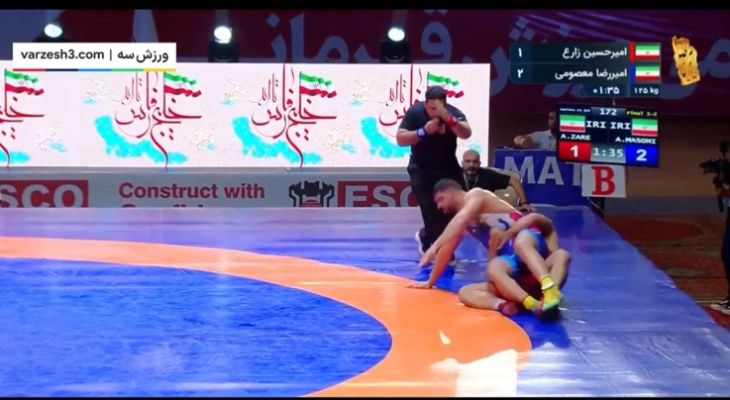 تاجگذای زارع در نبرد تماشایی غول‌های کشتی جهان