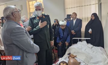 حضور سردار فضلی در خانه جانباز باشتی