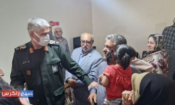 حضور سردار فضلی در خانه جانباز باشتی