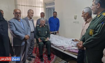 حضور سردار فضلی در خانه جانباز باشتی