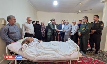 حضور سردار فضلی در خانه جانباز باشتی