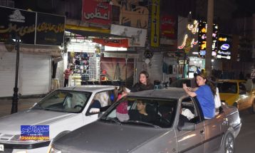 شادی هواداران یاسوجی پس از قهرمانی استقلال