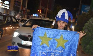 شادی هواداران یاسوجی پس از قهرمانی استقلال