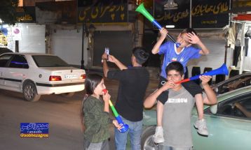 شادی هواداران یاسوجی پس از قهرمانی استقلال