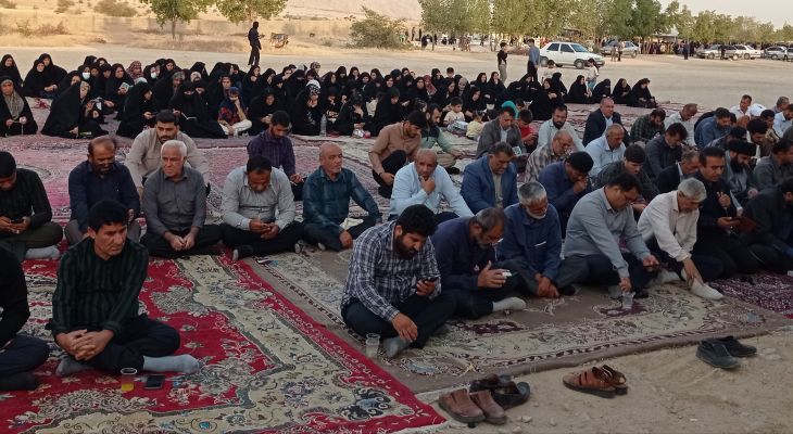 طنین دعای پرفیض عرفه در بهمئی