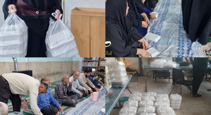 توزیع غذای گرم بین مددجویان کمیته‌ مداد‌ باشت
