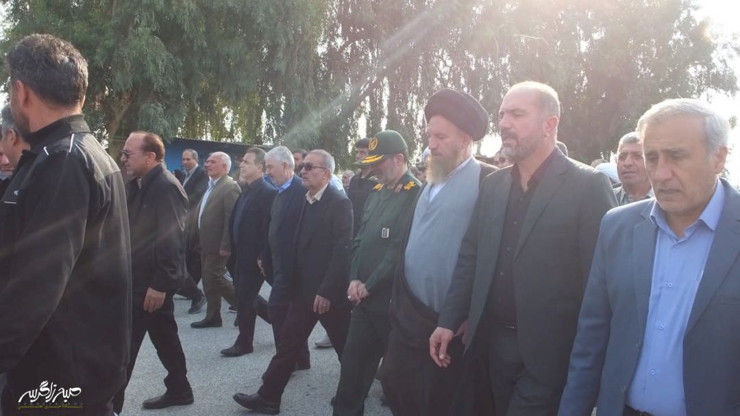 تصاویری متفاوت از تشییع «شهدای امنیت» در گچساران