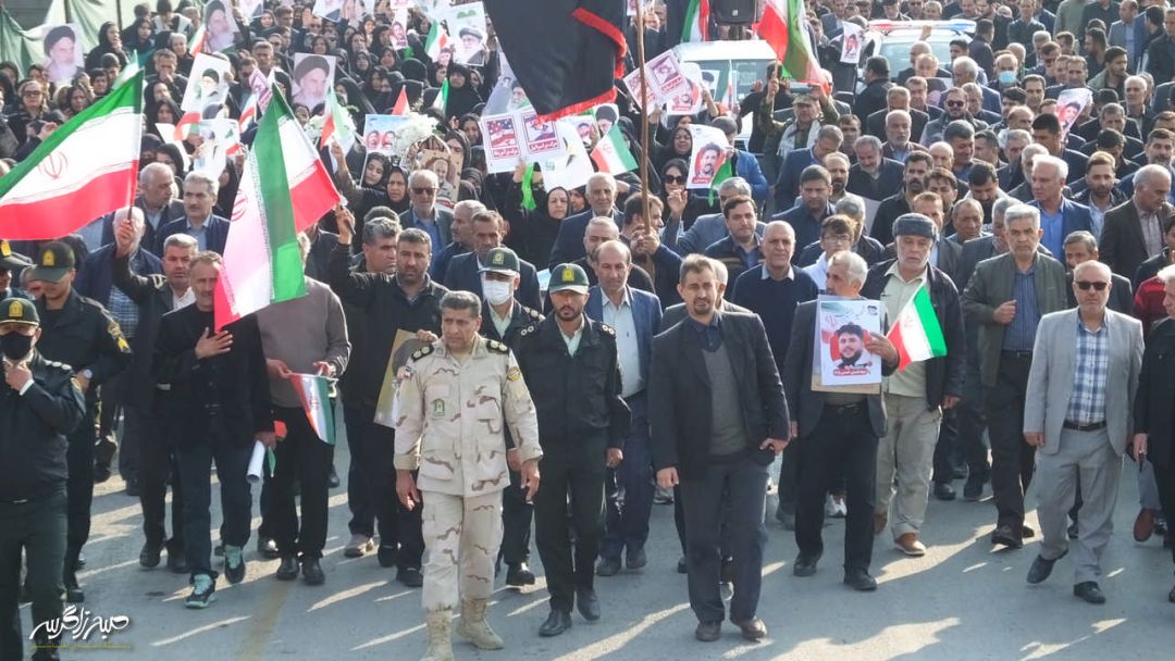 تصاویری متفاوت از تشییع «شهدای امنیت» در گچساران