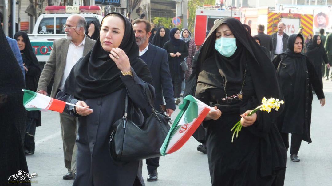 تصاویری متفاوت از تشییع «شهدای امنیت» در گچساران