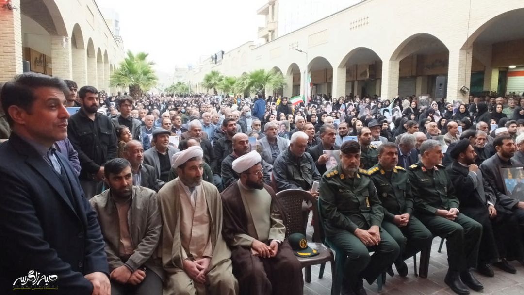 تجمع مردم گچساران در محکومیت تروریست‌ها+ تصاویر