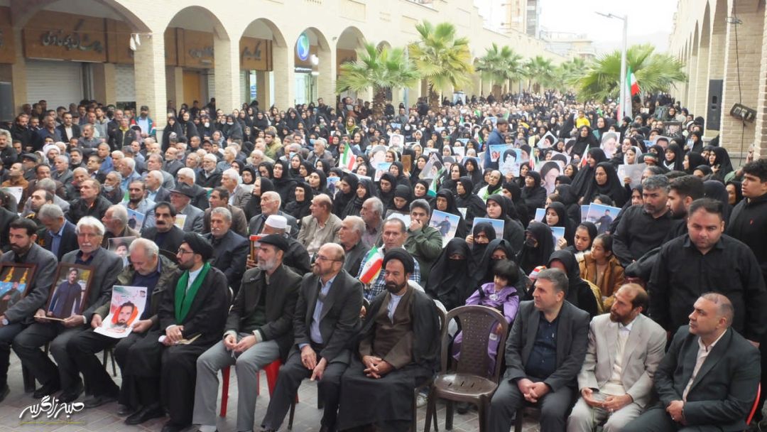 تجمع مردم گچساران در محکومیت تروریست‌ها+ تصاویر