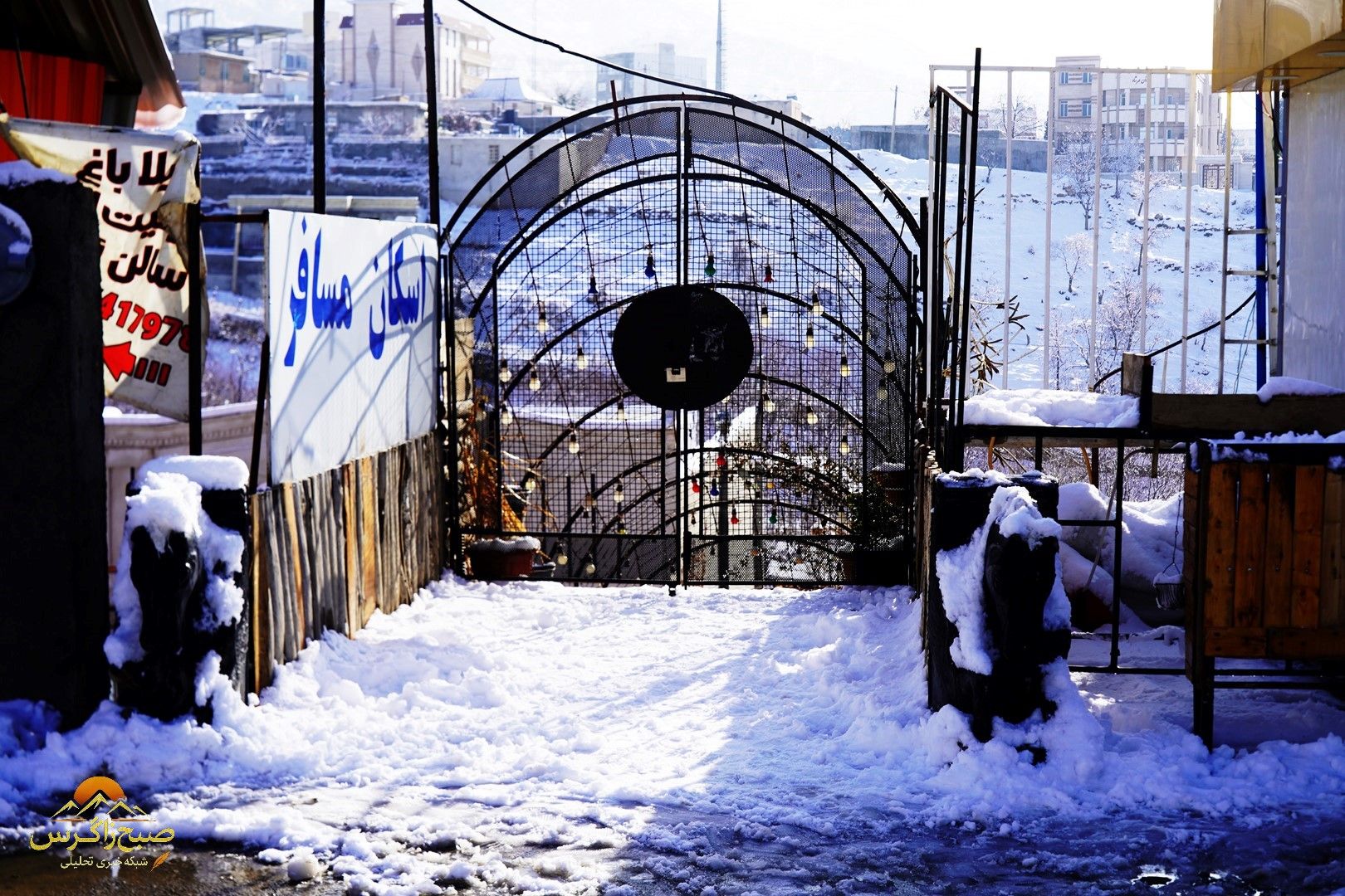 یاسوج زیر چتر برف زمستان+تصاویر