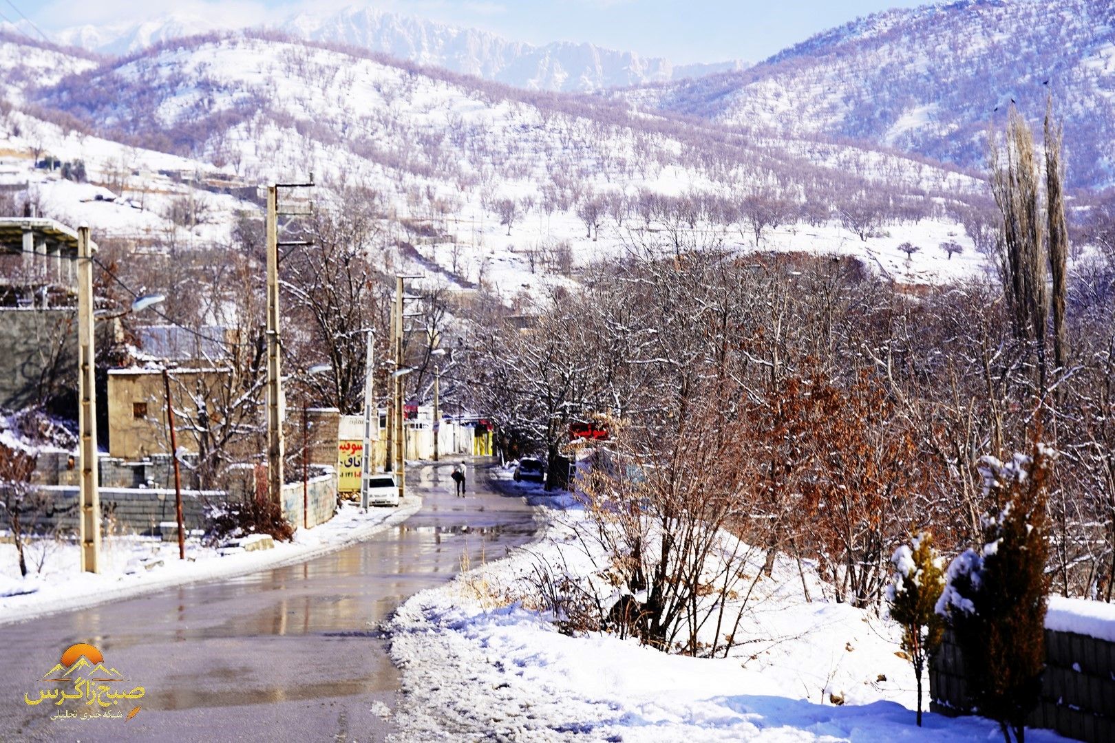 یاسوج زیر چتر برف زمستان+تصاویر