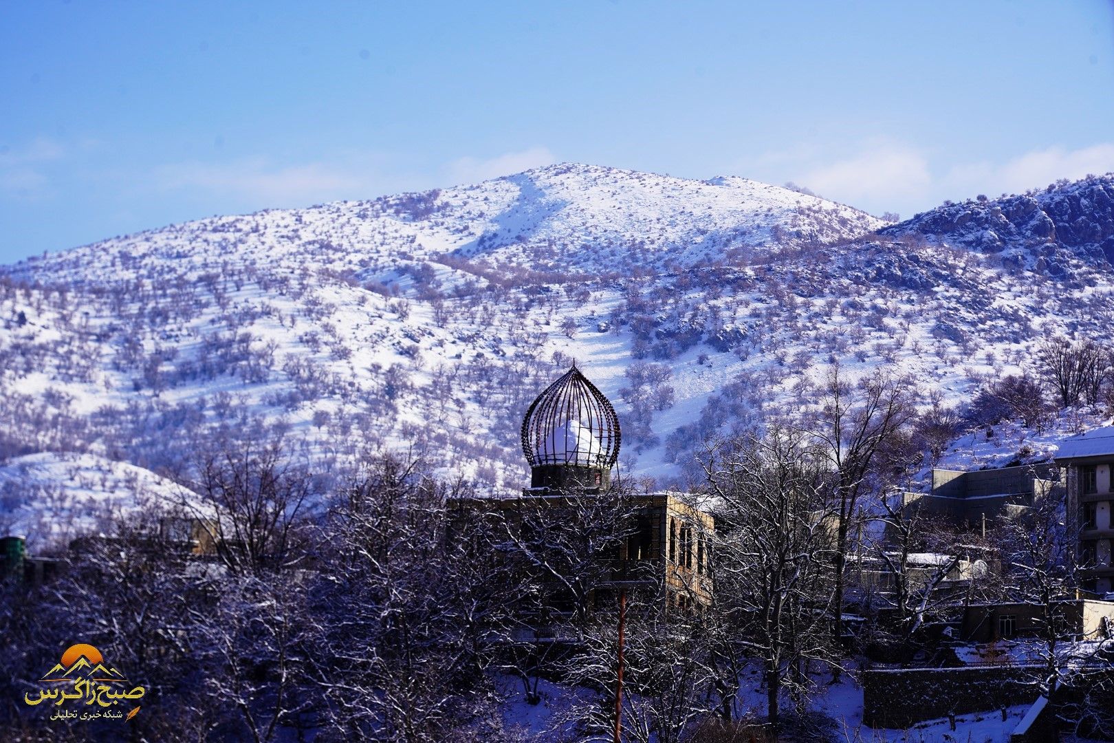 یاسوج زیر چتر برف زمستان+تصاویر