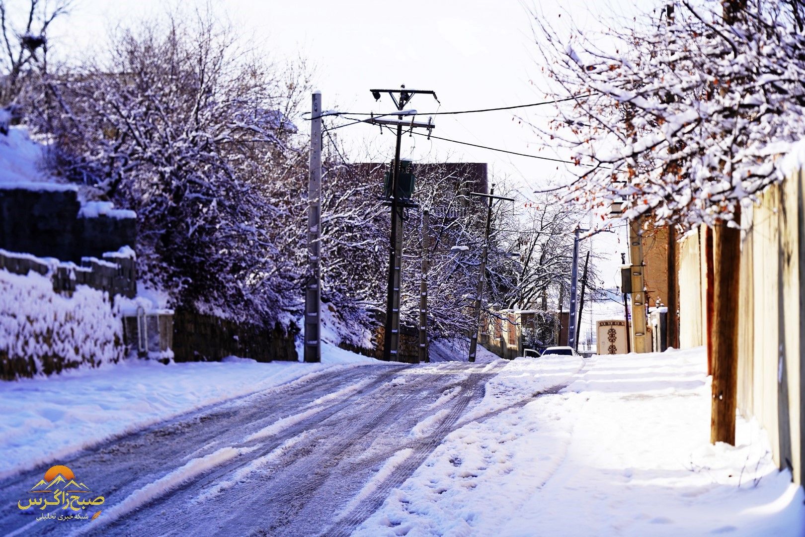 یاسوج زیر چتر برف زمستان+تصاویر