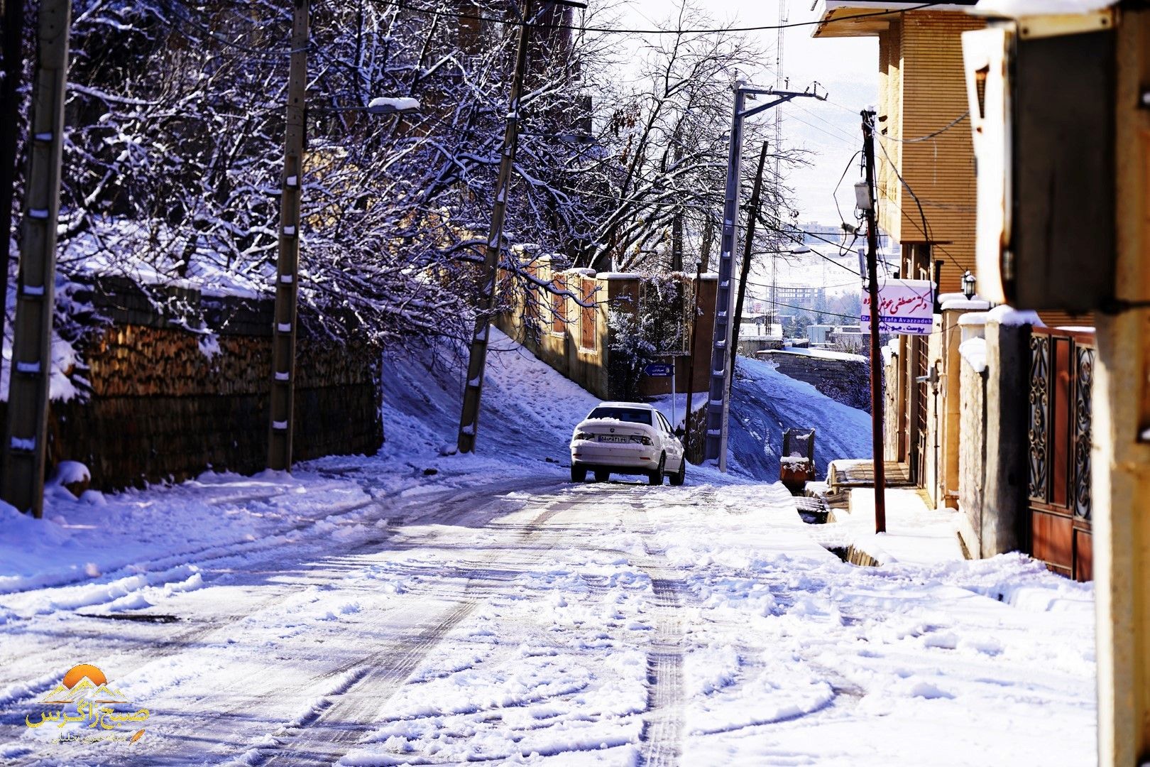 یاسوج زیر چتر برف زمستان+تصاویر