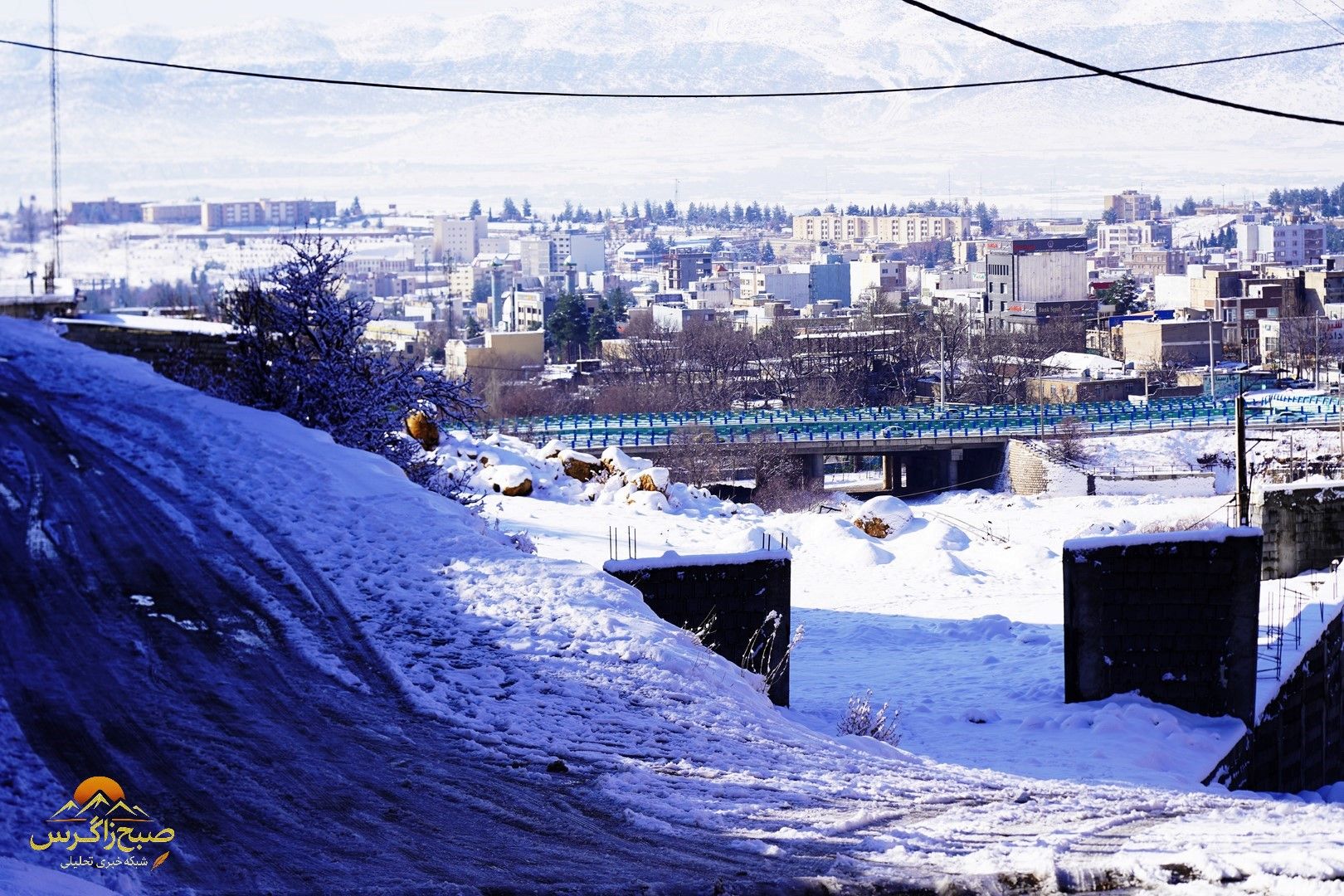 یاسوج زیر چتر برف زمستان+تصاویر