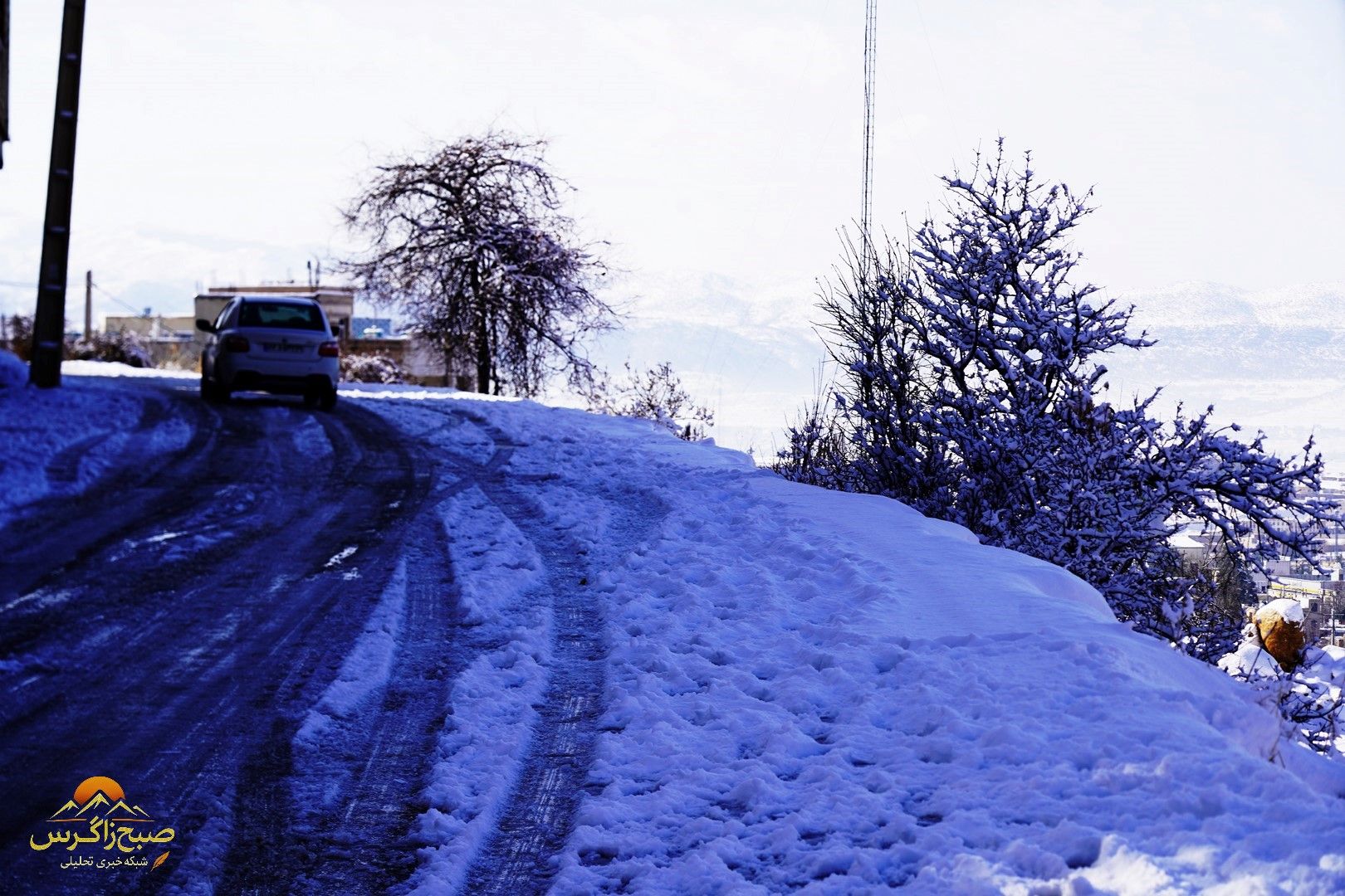 یاسوج زیر چتر برف زمستان+تصاویر