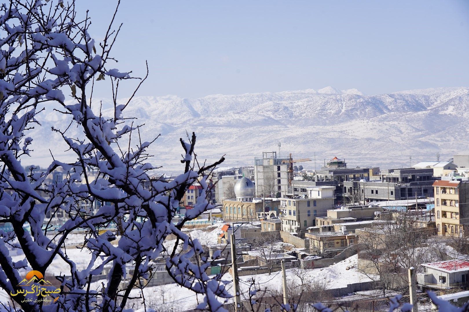 یاسوج زیر چتر برف زمستان+تصاویر