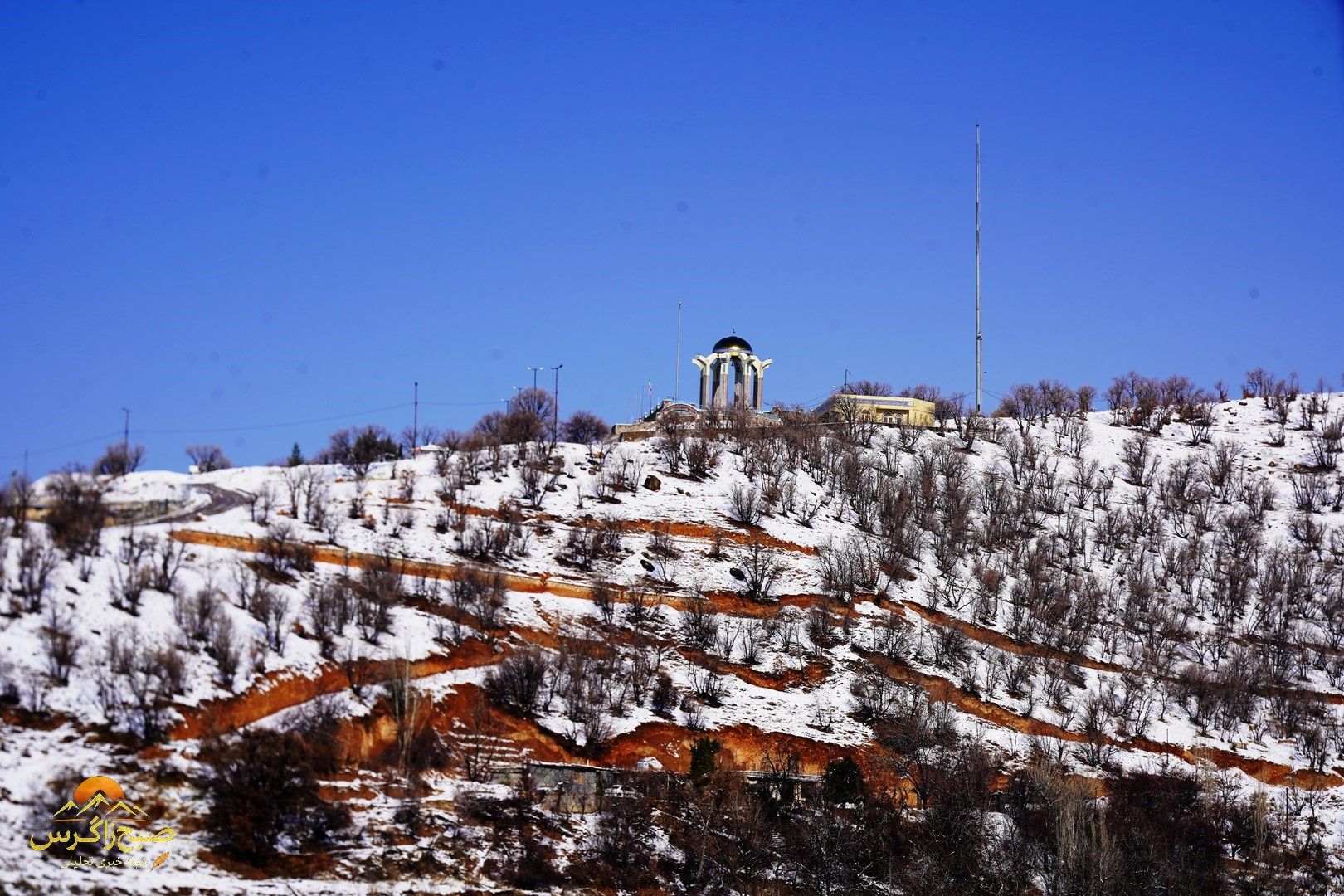 یاسوج زیر چتر برف زمستان+تصاویر