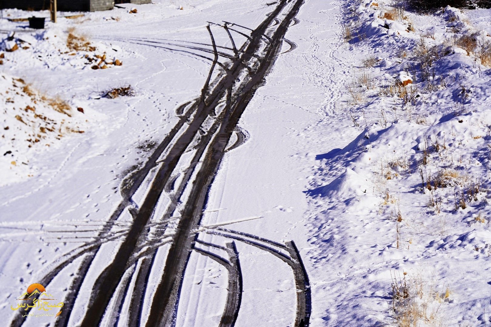 یاسوج زیر چتر برف زمستان+تصاویر