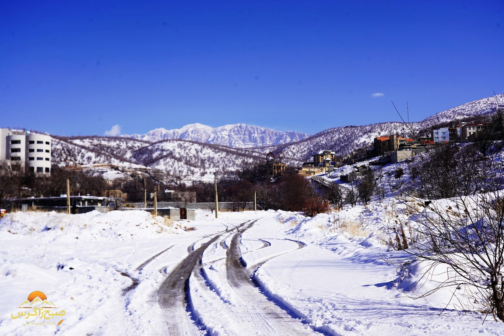 یاسوج زیر چتر برف زمستان+تصاویر