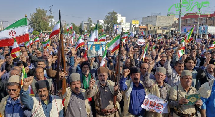 مردم بلادشاپور علیه جنایت‌های تروریستی بپاخواستند