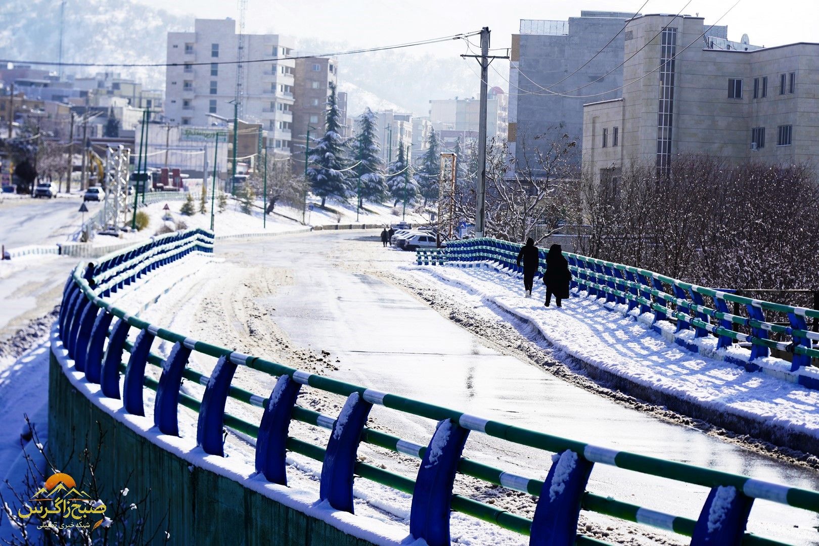 یاسوج زیر چتر برف زمستان+تصاویر