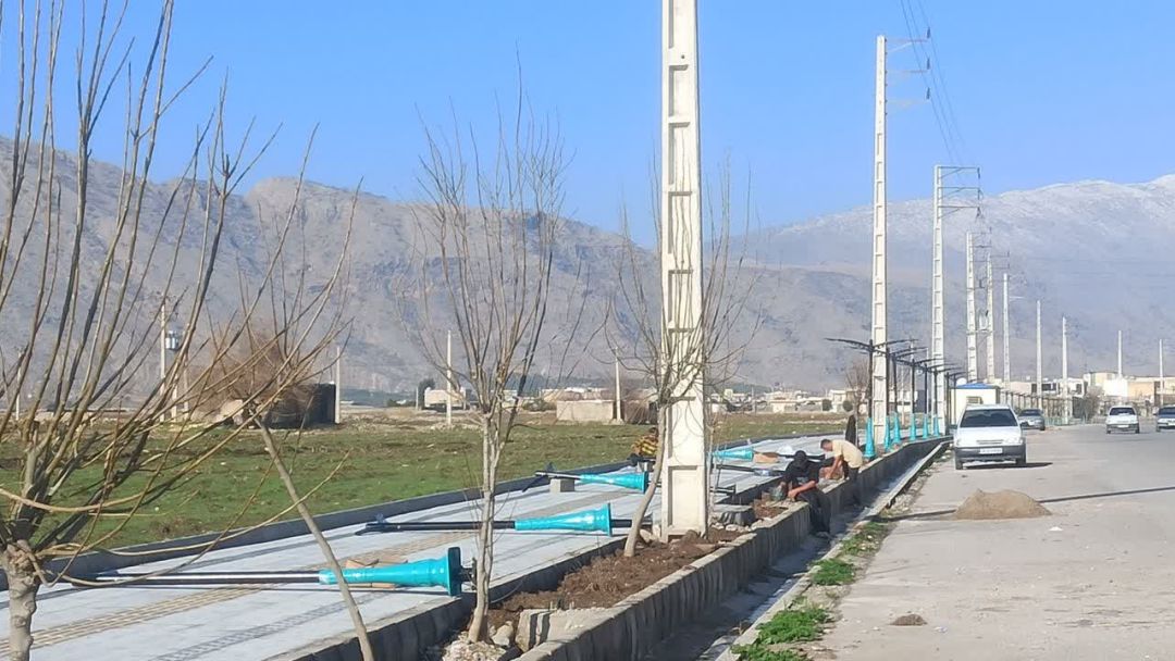 بلوار باشت در مسیر تحول؛ آغاز پروژه زیباسازی