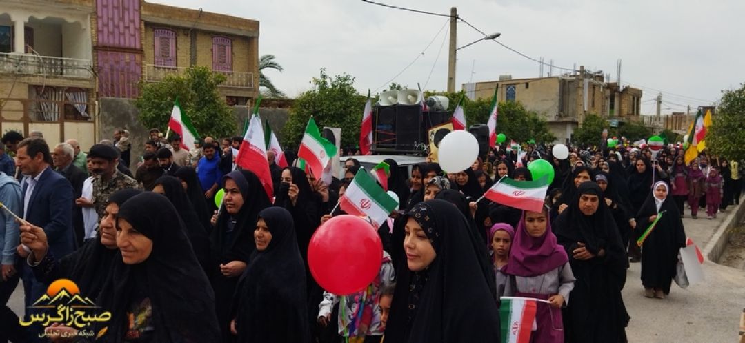 شکوهجمعیت در حماسه حضور چرام و سرفاریاب +تصاویر