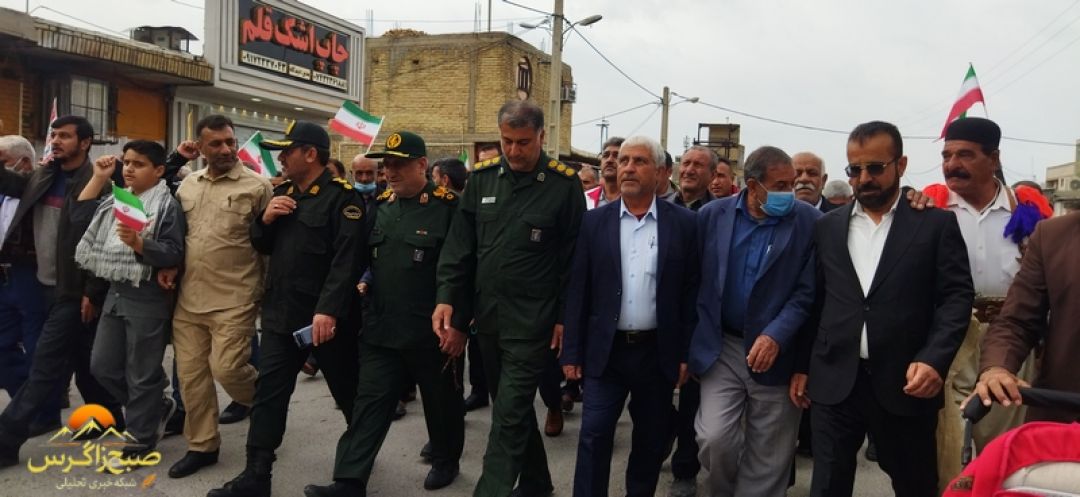 شکوهجمعیت در حماسه حضور چرام و سرفاریاب +تصاویر