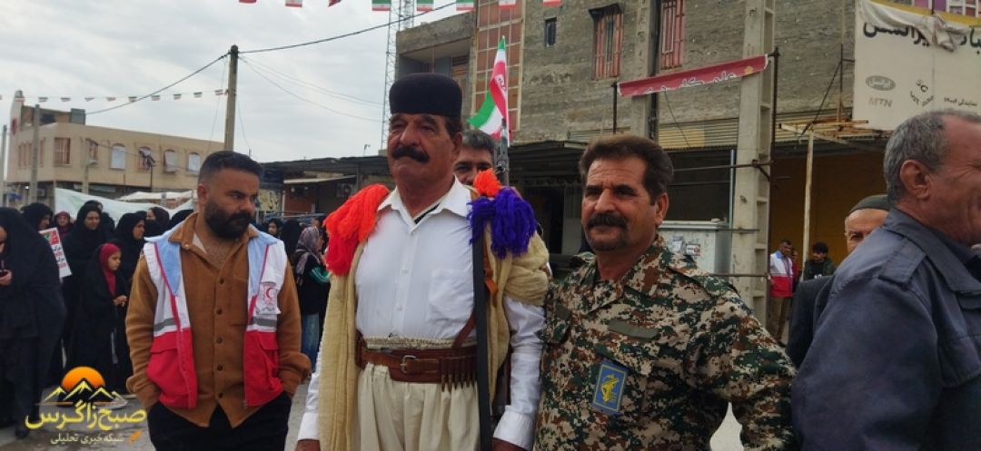 شکوهجمعیت در حماسه حضور چرام و سرفاریاب +تصاویر