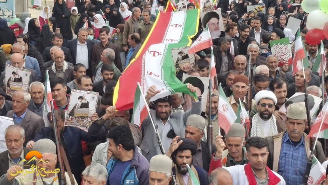 شکوهجمعیت در حماسه حضور چرام و سرفاریاب +تصاویر