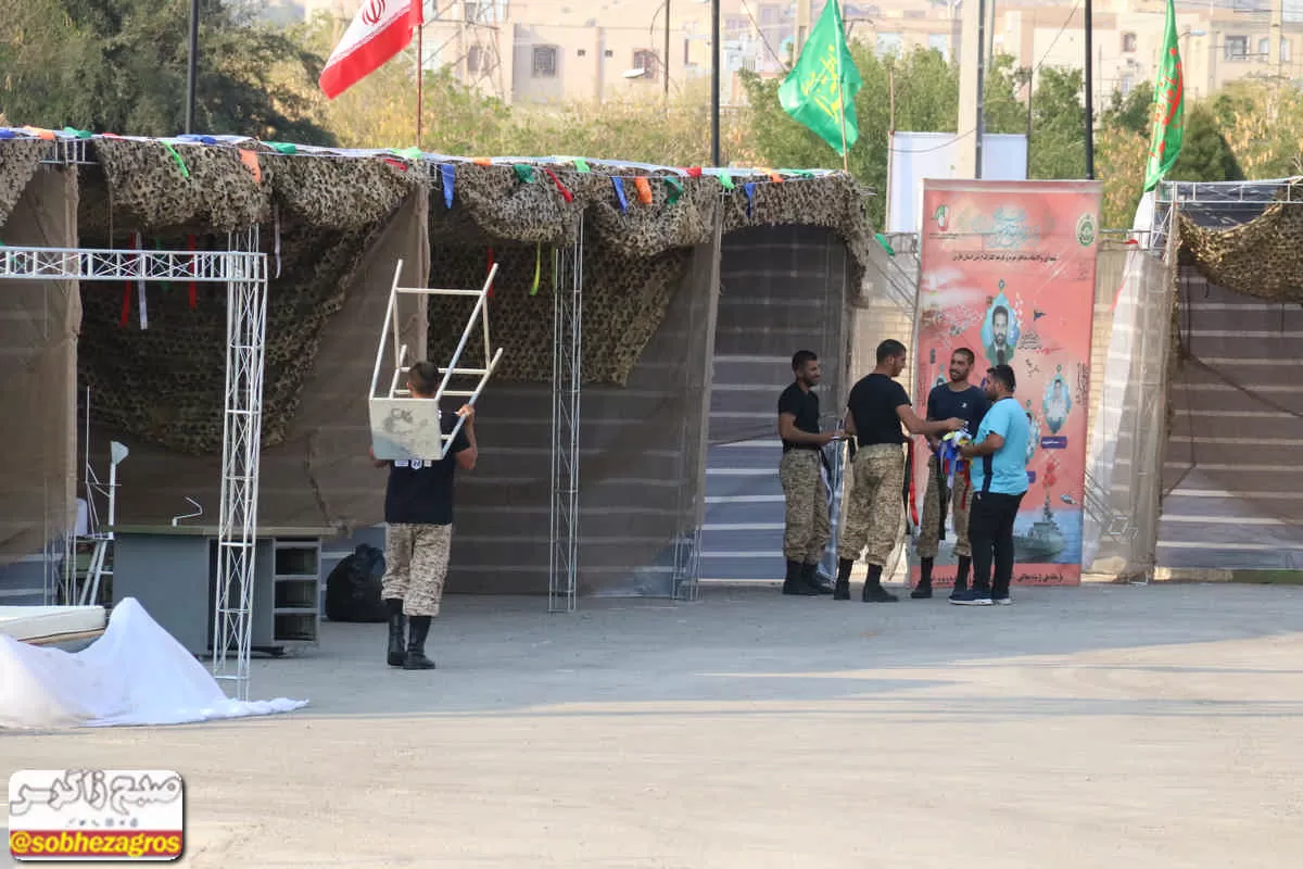 فضاسازی محل برگزاری اجلاسیه شهدای ارتش در گچساران