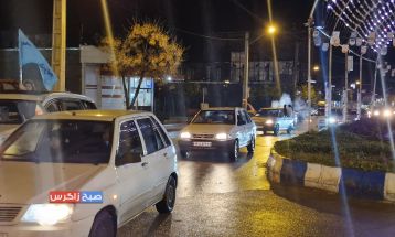 کاروان شادی خودرویی در شهرستان باشت