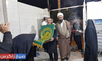 استقبال پرشور باشتیها از پرچم متبرک امام رضا(ع)
