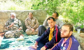 کوهپیمایی کارکنان سپاه در منطقه کوه‌گل