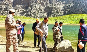 کوهپیمایی کارکنان سپاه در منطقه کوه‌گل