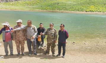 کوهپیمایی کارکنان سپاه در منطقه کوه‌گل