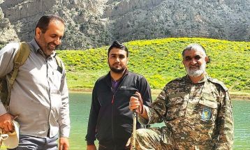 کوهپیمایی کارکنان سپاه در منطقه کوه‌گل