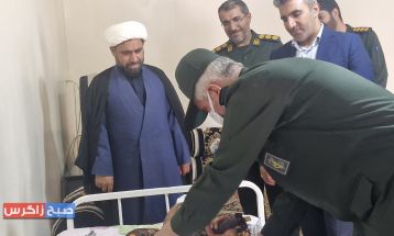 حضور سردار فضلی در خانه جانباز باشتی