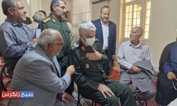 حضور سردار فضلی در خانه جانباز باشتی