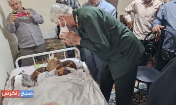حضور سردار فضلی در خانه جانباز باشتی