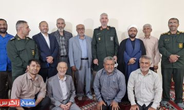 حضور سردار فضلی در خانه جانباز باشتی