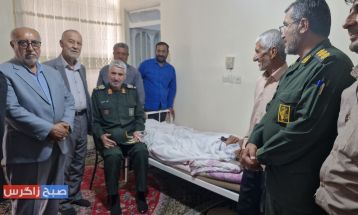 حضور سردار فضلی در خانه جانباز باشتی