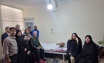حضور سردار فضلی در خانه جانباز باشتی